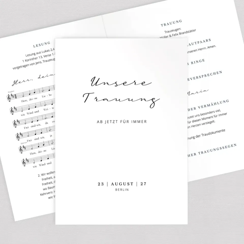 weddingstyle-trauung-kirchenheft-scriptlove-din-a5-gedruckt image 1