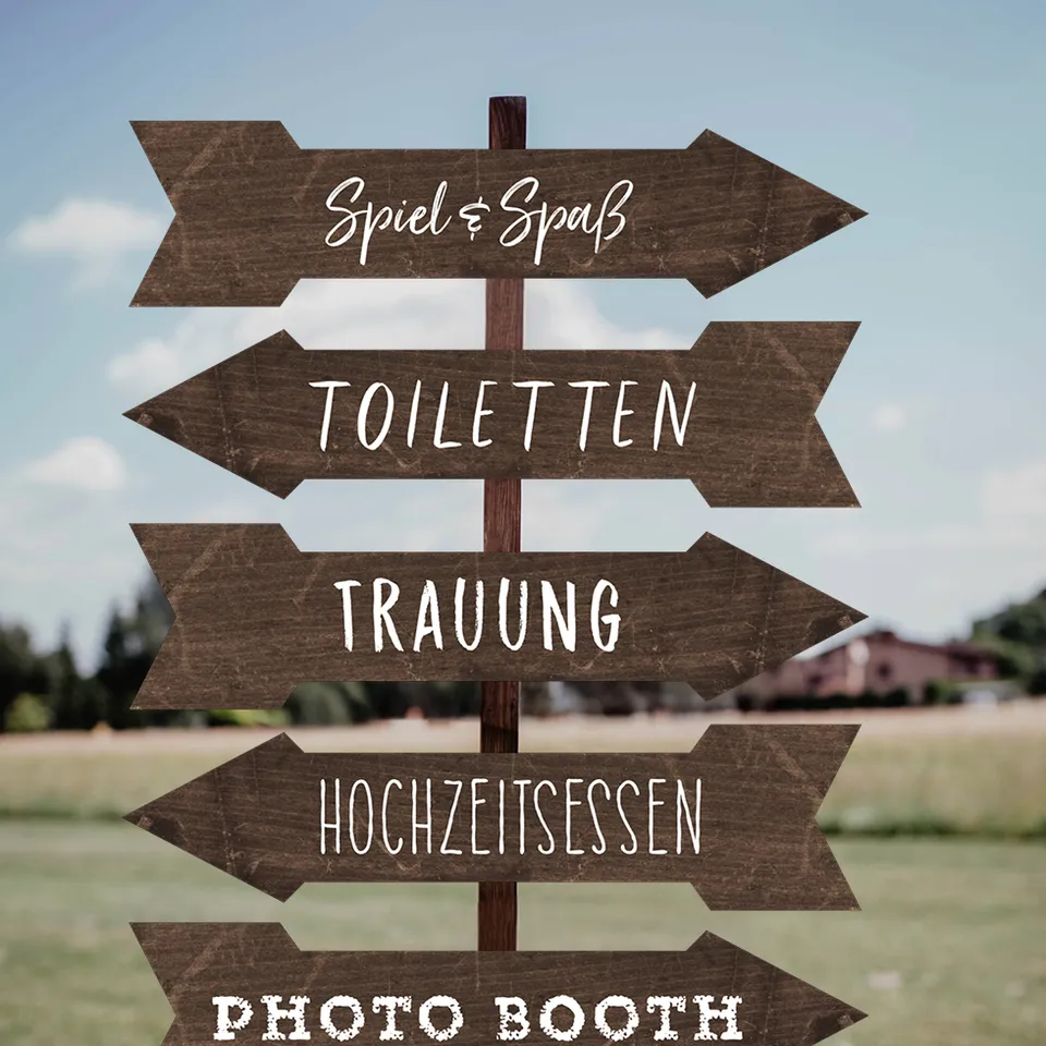 weddingstyle-trauung-wegweiser-holzoptik-vorlage image 1