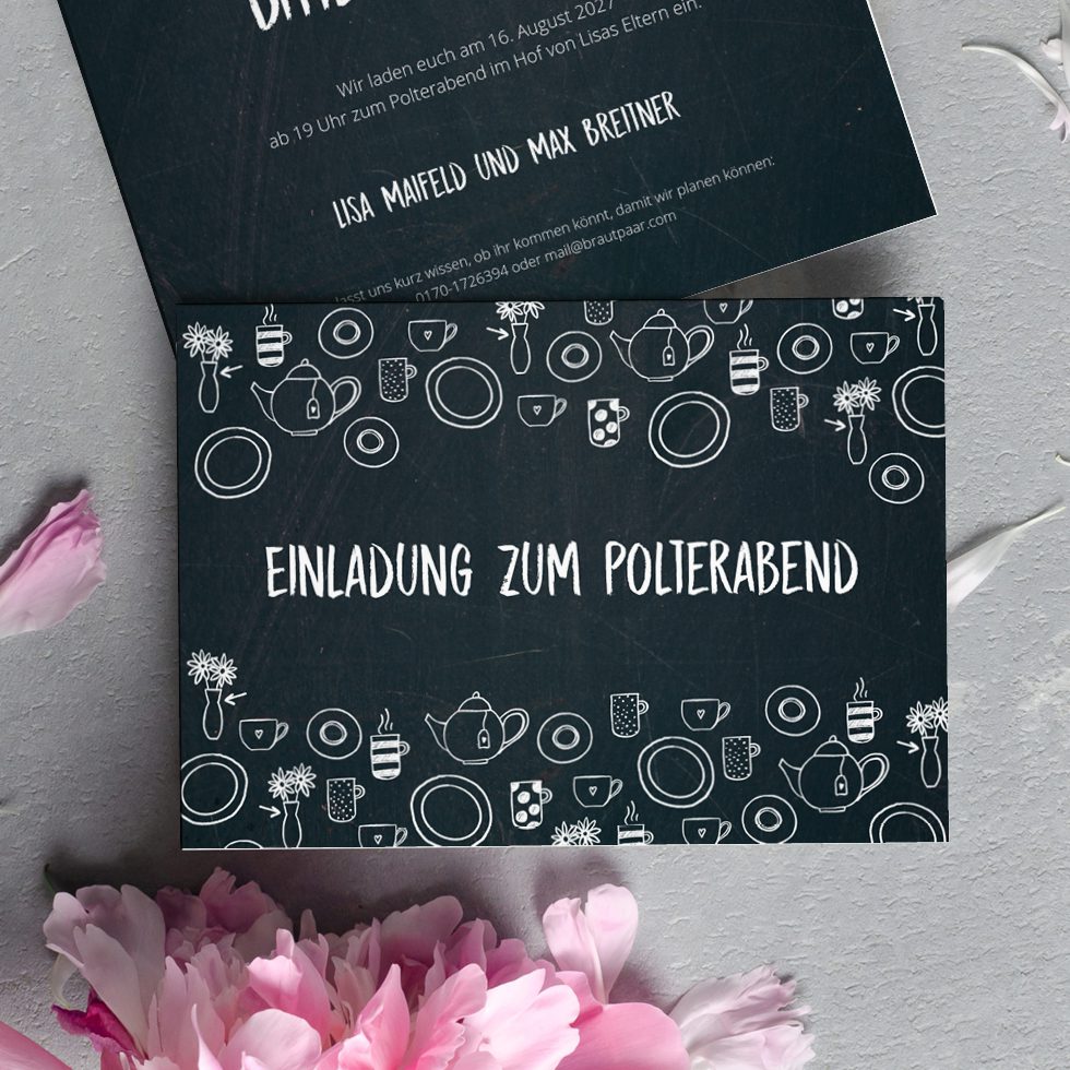 weddingstyle-polterutensilien-polterabend-einladungskarte-a6 image 1