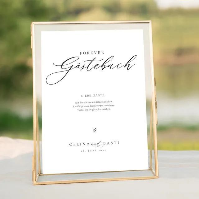 weddingstyle-feier-g-stebuch-schild-elegant-vorlage-download-a4 image 1