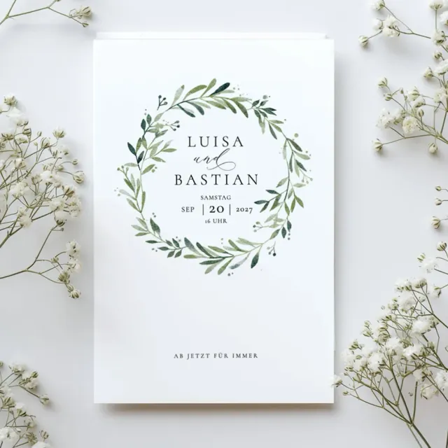 weddingstyle-greenery-kranz-hochzeitseinladung-b6-kranz-design image 1