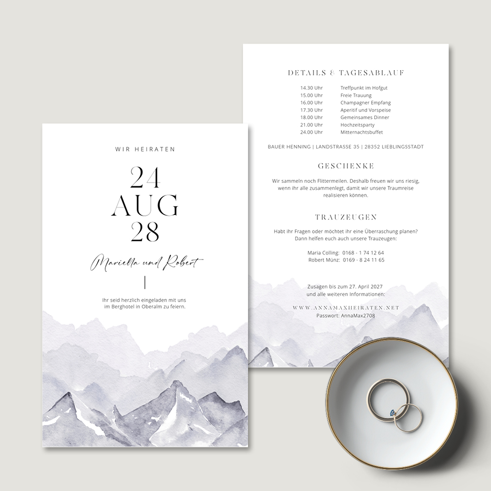 weddingstyle-bergtour-hochzeitseinladung-karte-b6-personalisiert image 2