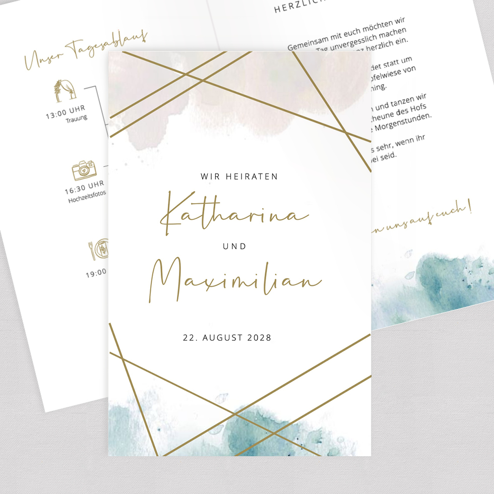 weddingstyle-hochzeitskarten-einladung-geometric-klappkarte-b6 image 1