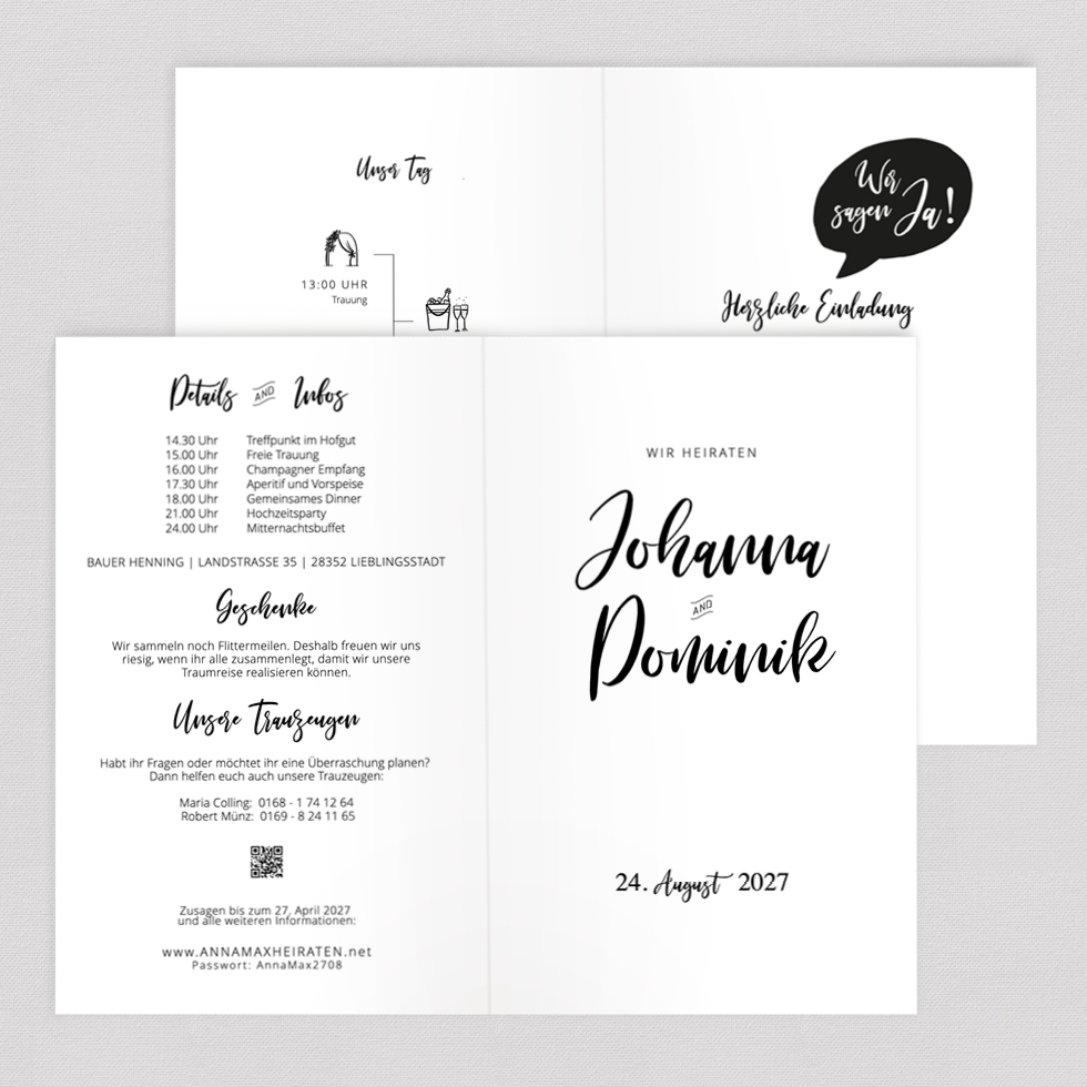 weddingstyle-lettering-hochzeitseinladung-klappkarte-b6-mit-qr-code image 2