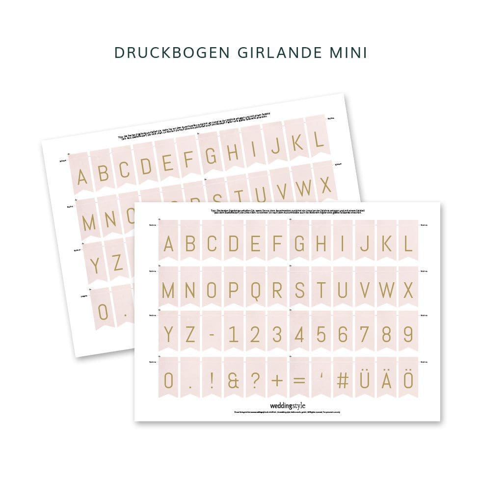weddingstyle-feier-diy-girlande-rosa-gold-buchstaben-wimpel image 5