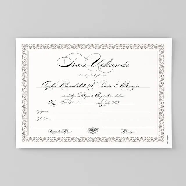 weddingstyle-trauung-trauurkunde-classic-style image 1