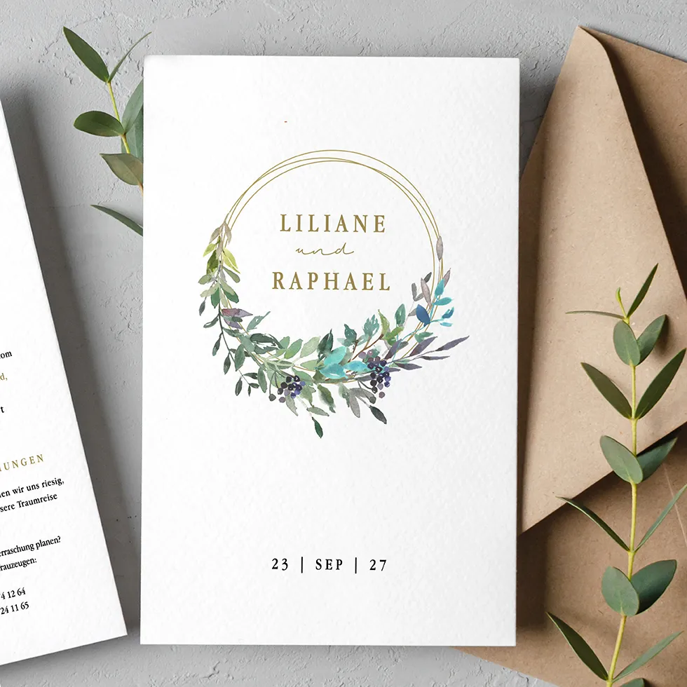 weddingstyle-hochzeitskarten-einladung-bohemian-b6-personalisiert image 1