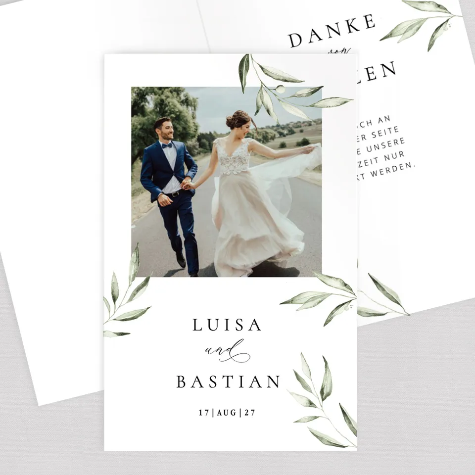 weddingstyle-olivenzweig-dankeskarte-klappkarte-b6 image 1