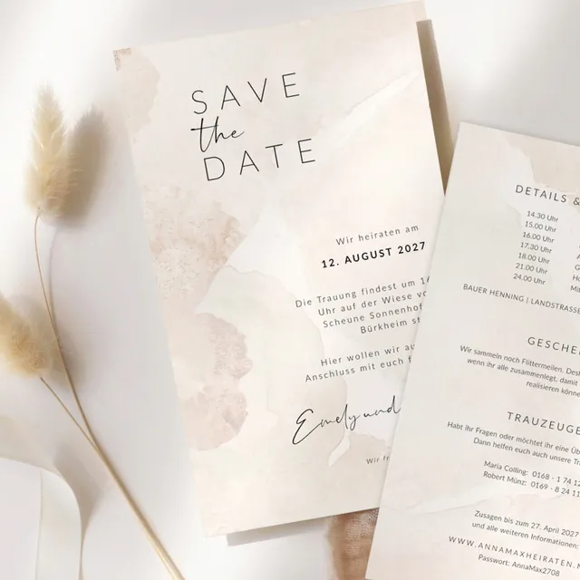 weddingstyle-hochzeitskarten-einladung-together-b6-vorlage image 1