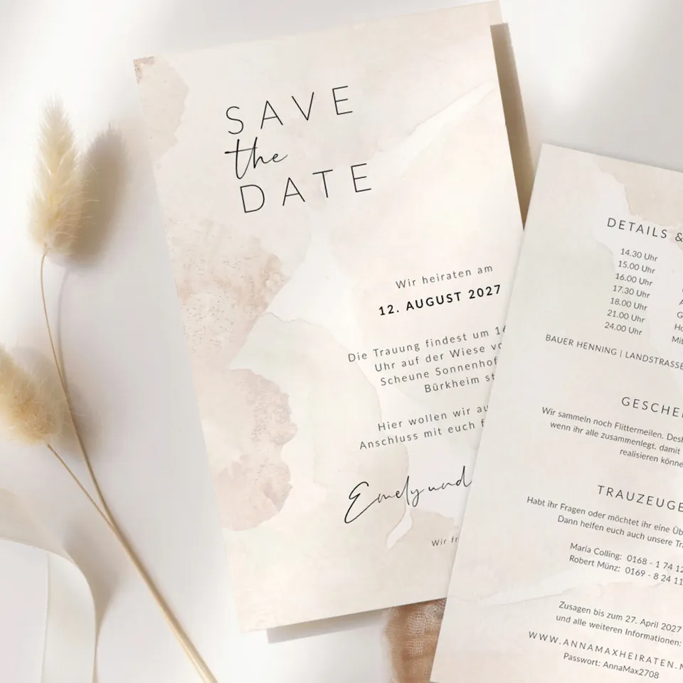 weddingstyle-hochzeitskarten-einladung-together-b6-vorlage image 1