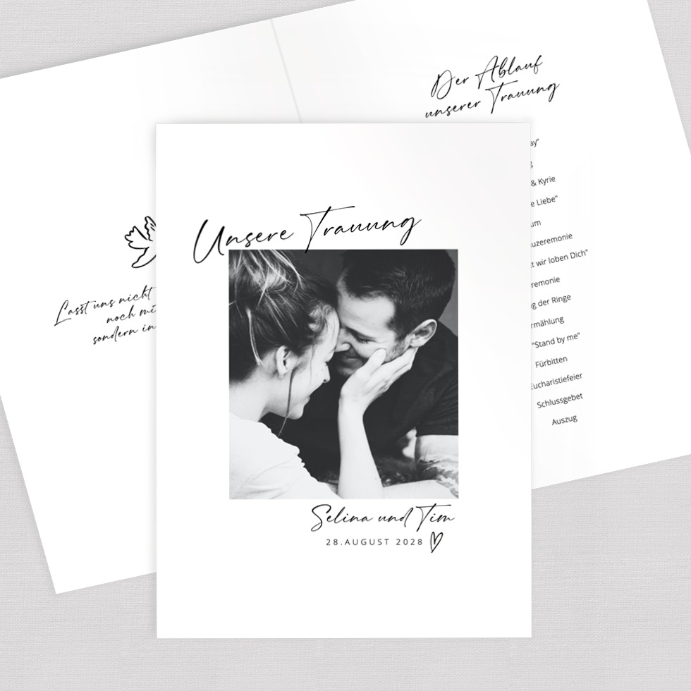 weddingstyle-trauung-kirchenheft-umschlag-with-love-vorlage image 1