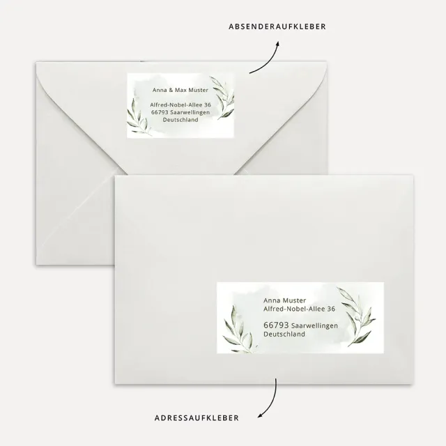 weddingstyle-hochzeitskarten-adressaufkleber-olivenzweige-vorlage image 1