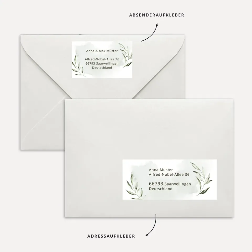 weddingstyle-hochzeitskarten-adressaufkleber-olivenzweige-vorlage image 1