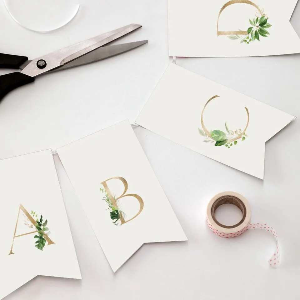 weddingstyle-feier-greenery-natural-buchstaben-girlande-diy image 1