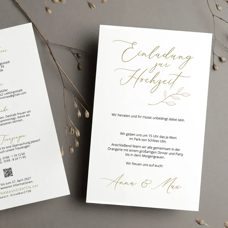 weddingstyle-anna-max-hochzeitseinladung-b6-ab-100-st-ck-mit-qr-code image 1