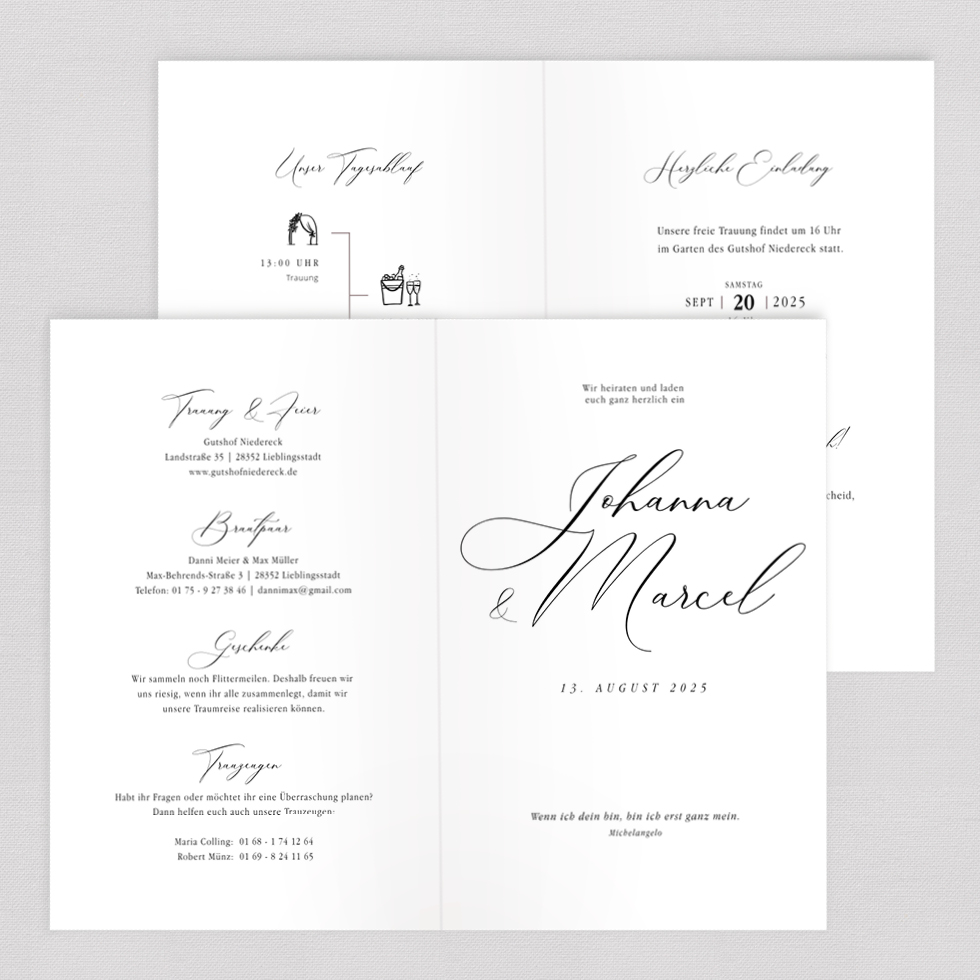 weddingstyle-kalligraphie-einladung-klappkarte-b6-gedruckt image 2