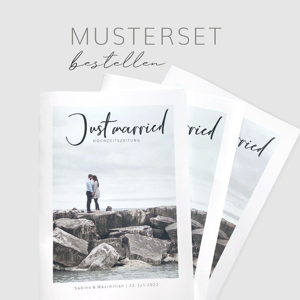 weddingstyle-hochzeitszeitung-papiermuster-musterset-mit-gutschein image 1