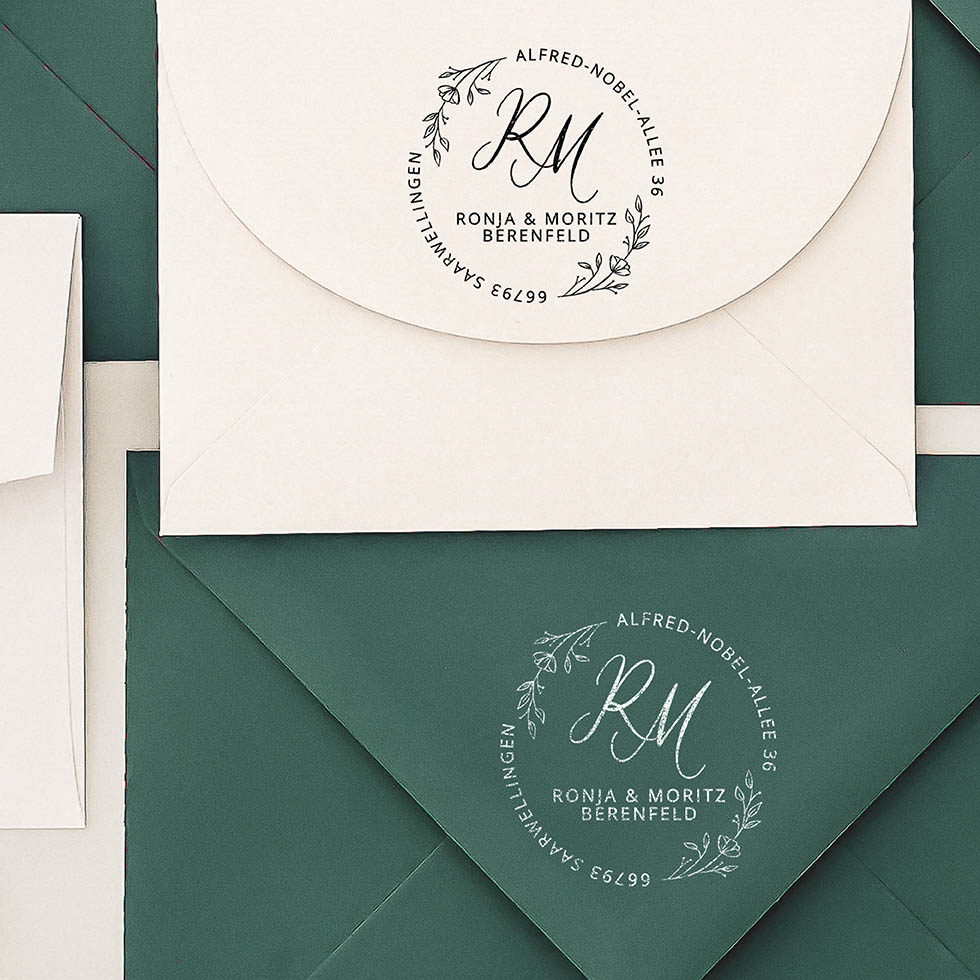 weddingstyle-kalligraphie-adressstempel-rund-holzstempel-buche image 2