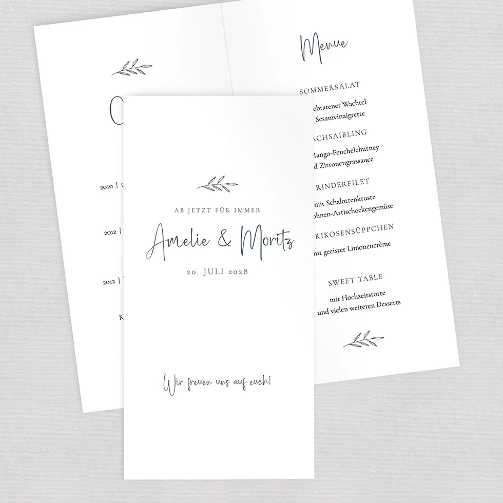 weddingstyle-feier-men-karte-olive-klappkarte-102x200-mm image 1
