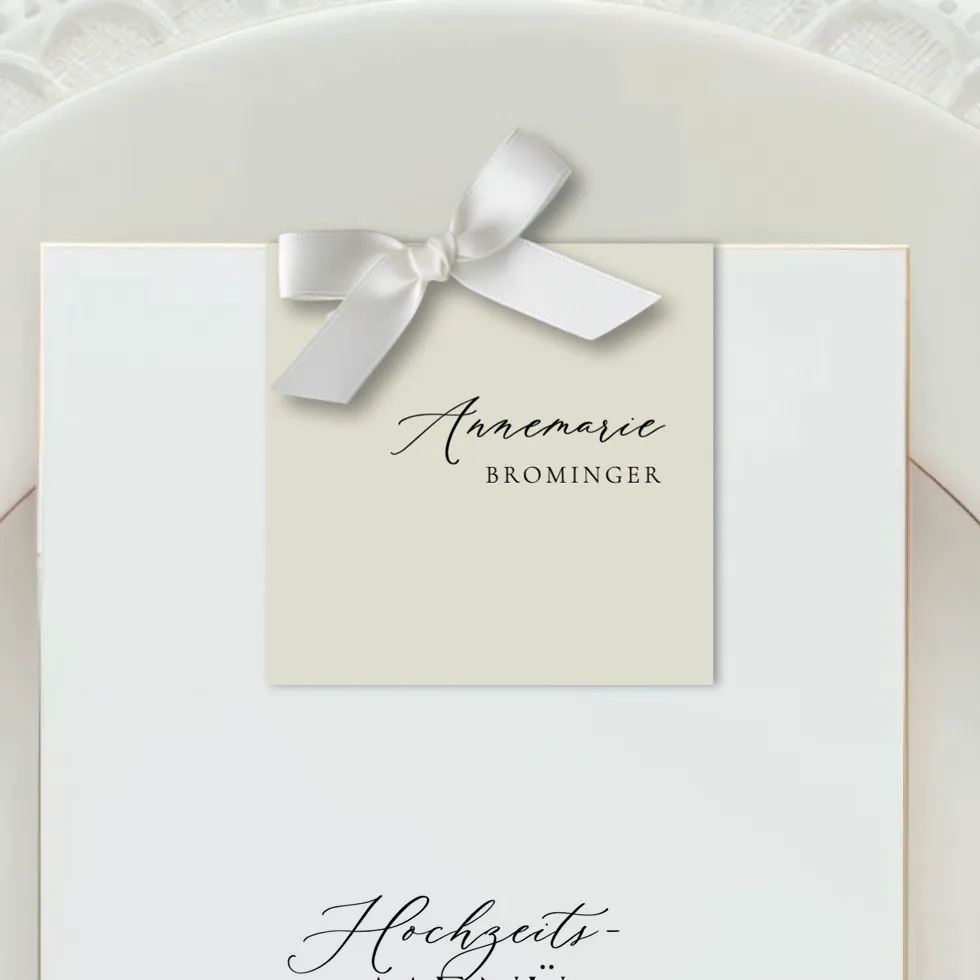 weddingstyle-feier-platzkarten-beige-quadratisch-namenskarten image 1