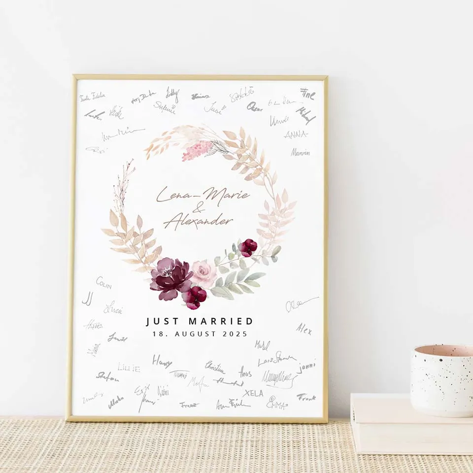 weddingstyle-feier-boho-g-stebuch-bild-personalisiert-poster image 1