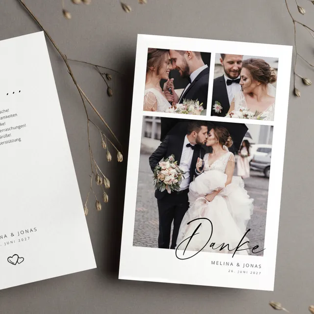 weddingstyle-hochzeitskarten-dankeskarte-modern-3-fotos image 1