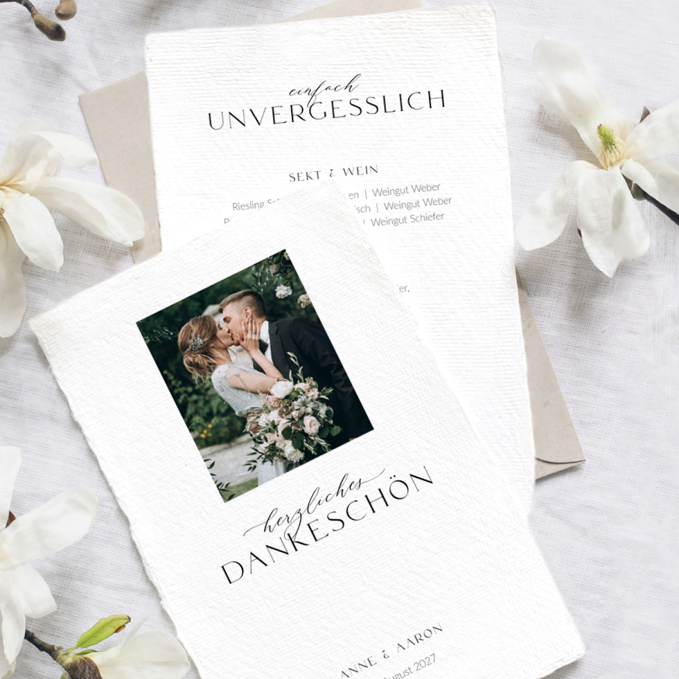 weddingstyle-modern-elegant-dankeskarte-hochzeit-set image 1