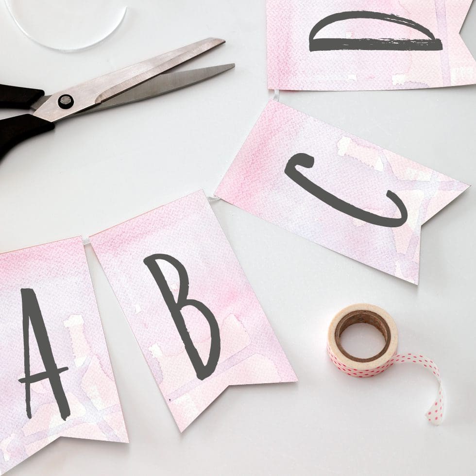 weddingstyle-feier-diy-girlande-buchstaben-wasserfarbe-vorlage image 1