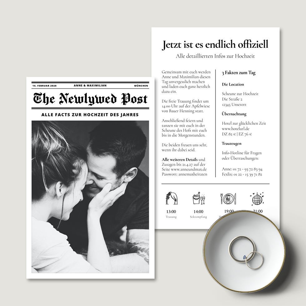 weddingstyle-hochzeitskarten-hochzeitseinladung-zeitung-b6 image 2