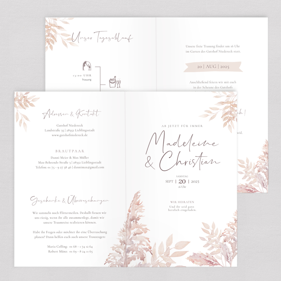weddingstyle-pampas-hochzeitseinladung-klappkarte-b6 image 2