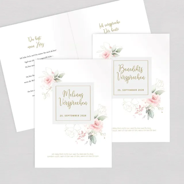 weddingstyle-modern-rose-eheversprechen-hefte-2er-set image 1