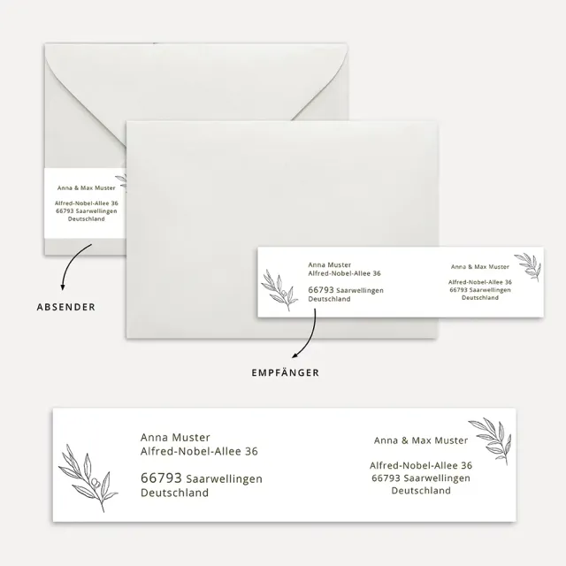 weddingstyle-hochzeitskarten-adressetikett-zweige-vorlage image 1