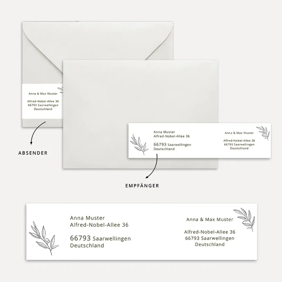 weddingstyle-hochzeitskarten-adressetikett-zweige-vorlage image 1