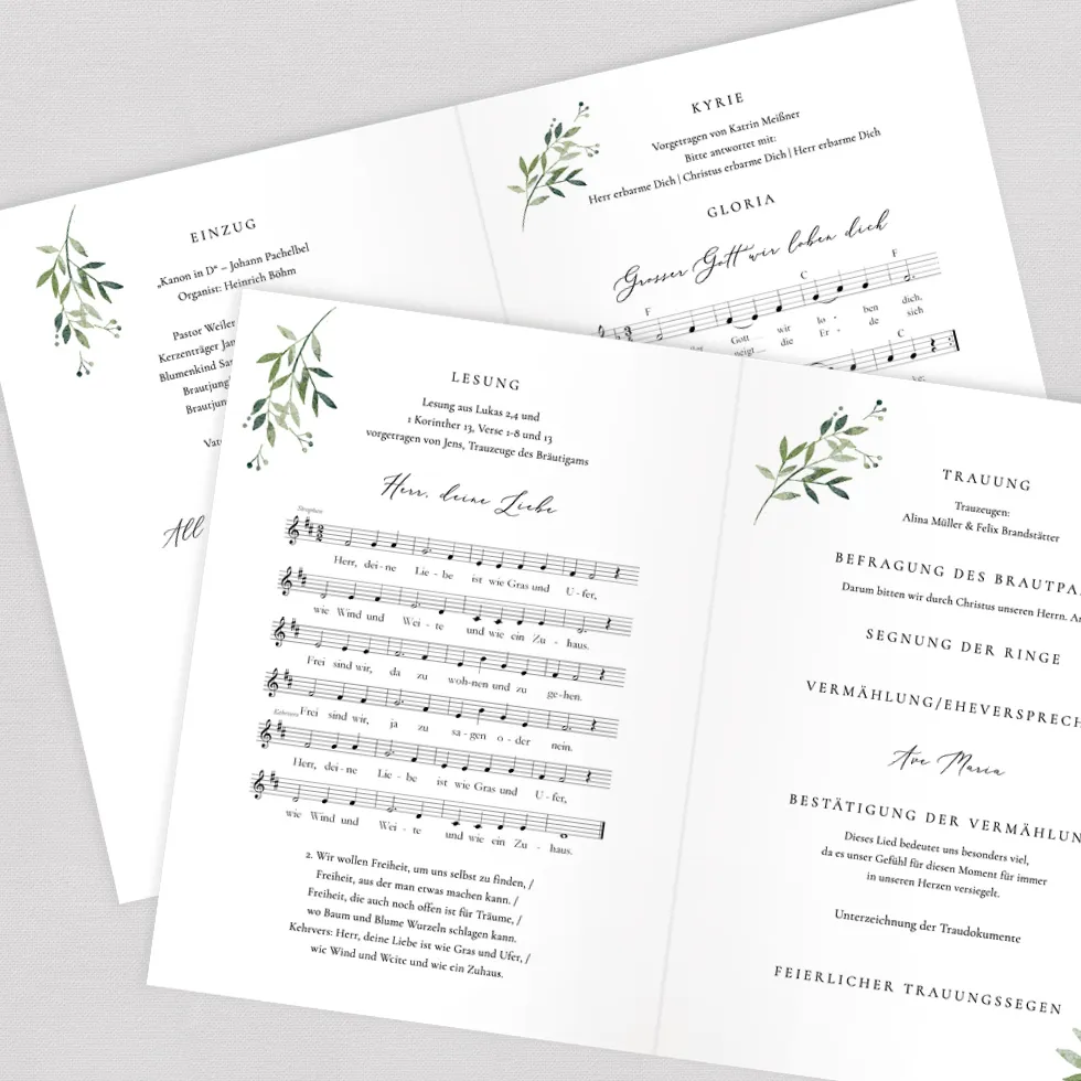 weddingstyle-trauung-kirchenheft-green-dream-din-a5-gedruckt-pdf image 2