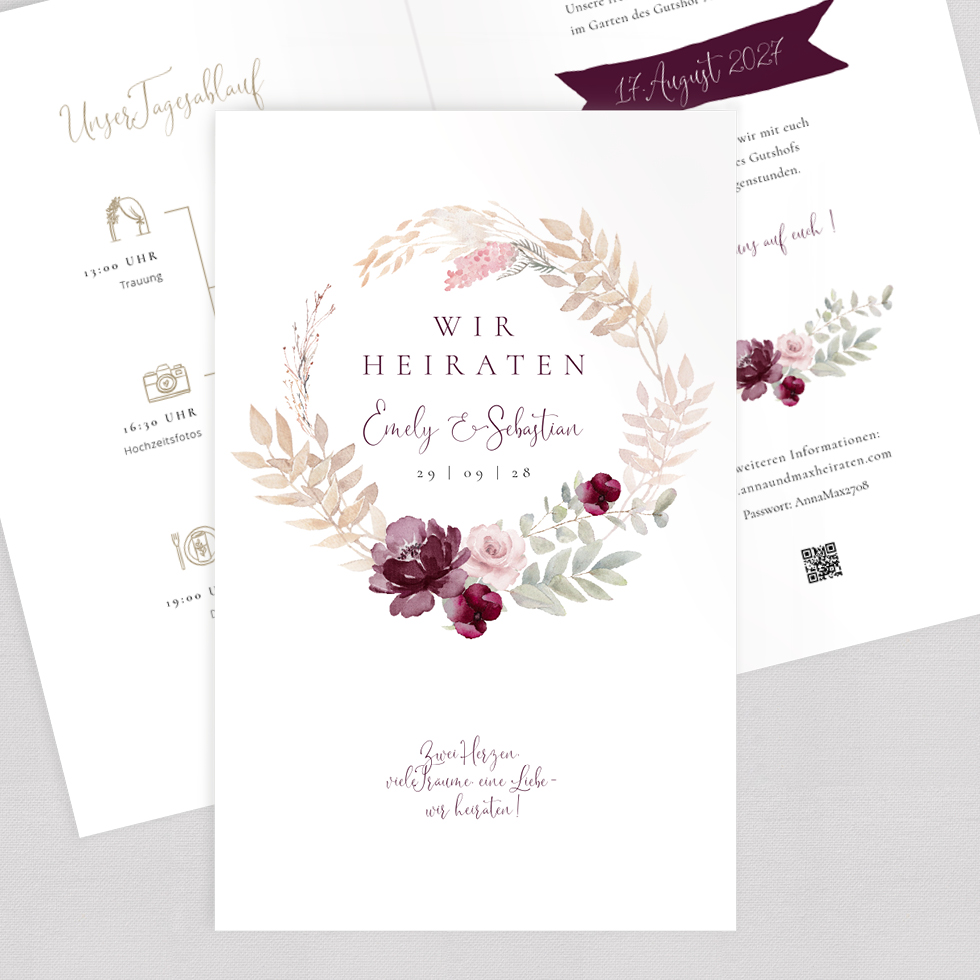 weddingstyle-hochzeitskarten-pampas-love-einladung-klappkarte-b6 image 1
