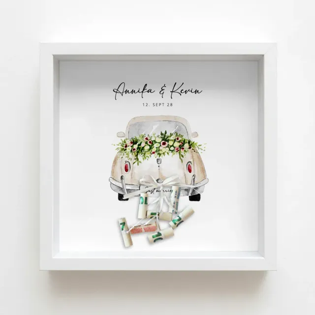 weddingstyle-geschenke-geldgeschenk-auto-bilderrahmen-25x25-pdf-rahmen image 1