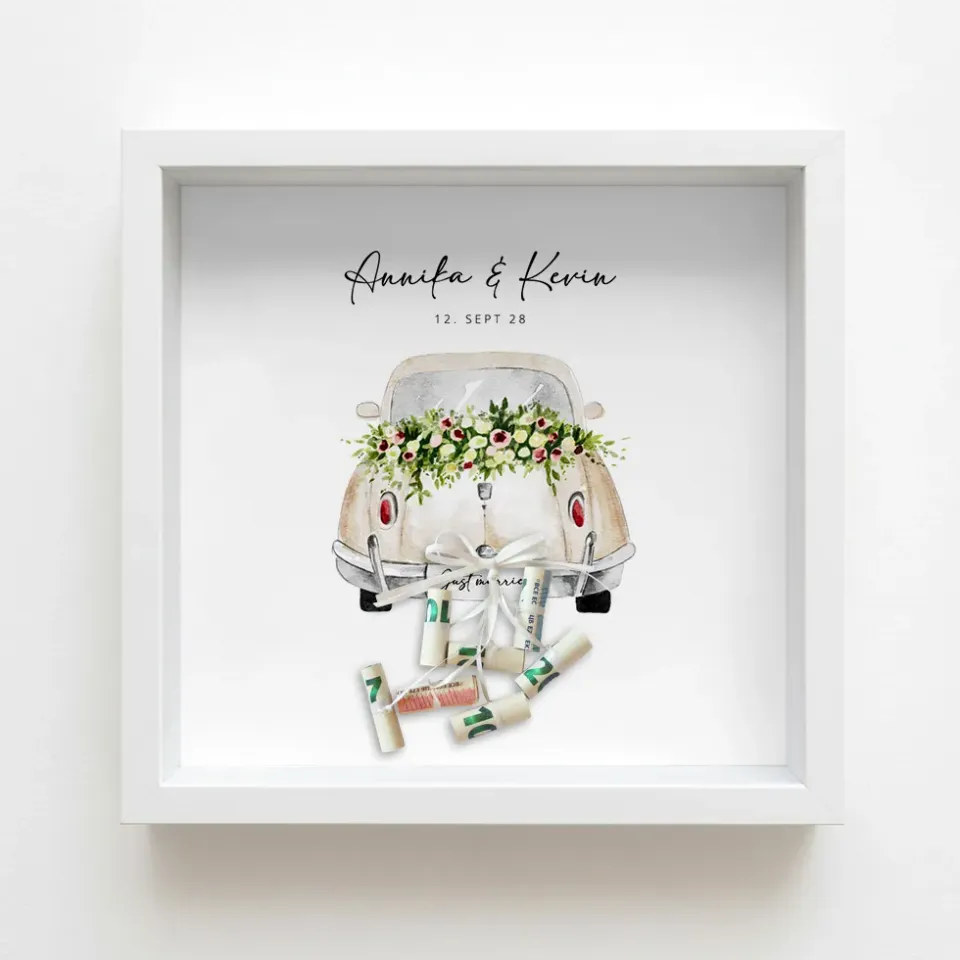 weddingstyle-geschenke-geldgeschenk-auto-bilderrahmen-25x25-pdf-rahmen image 1