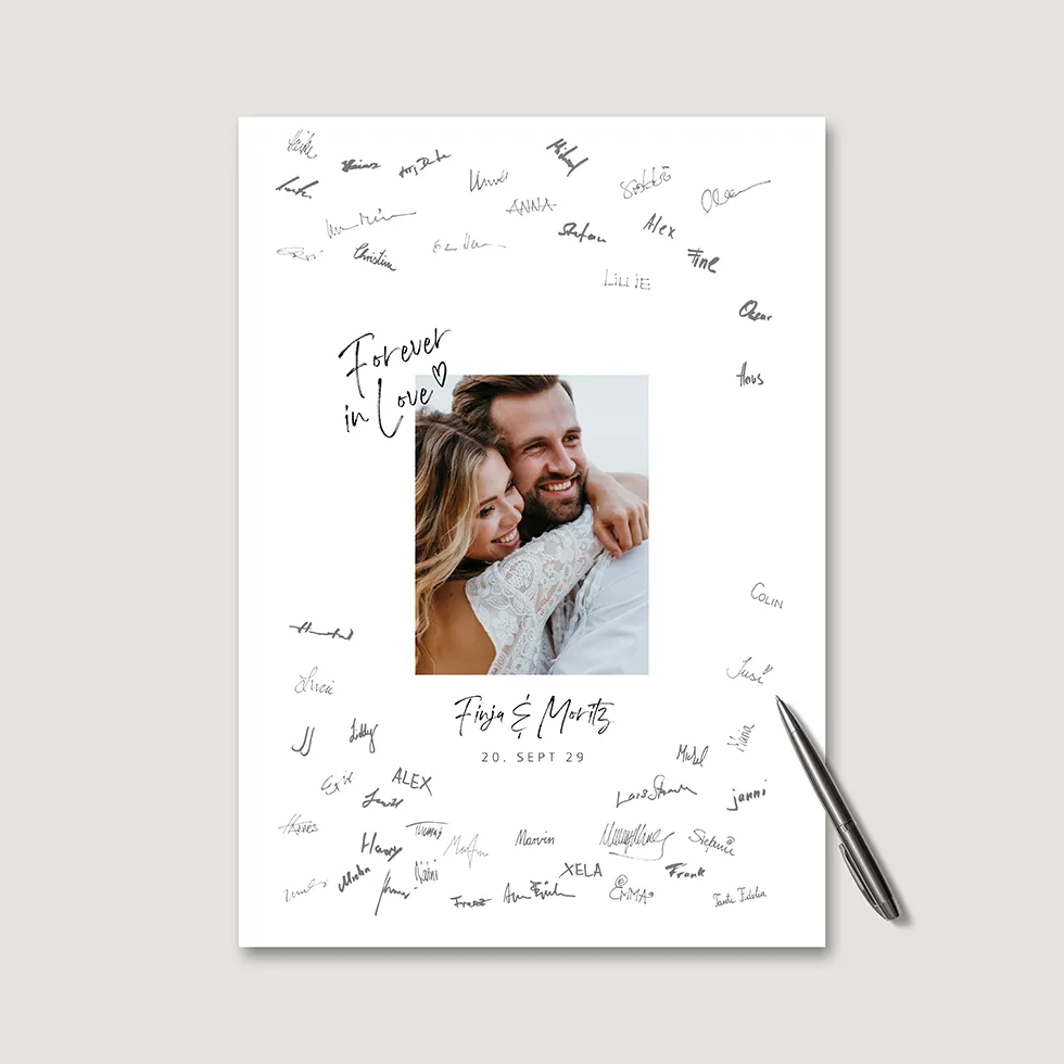 weddingstyle-forever-in-love-g-stebuch-bild-leinwand-poster-acryl image 2
