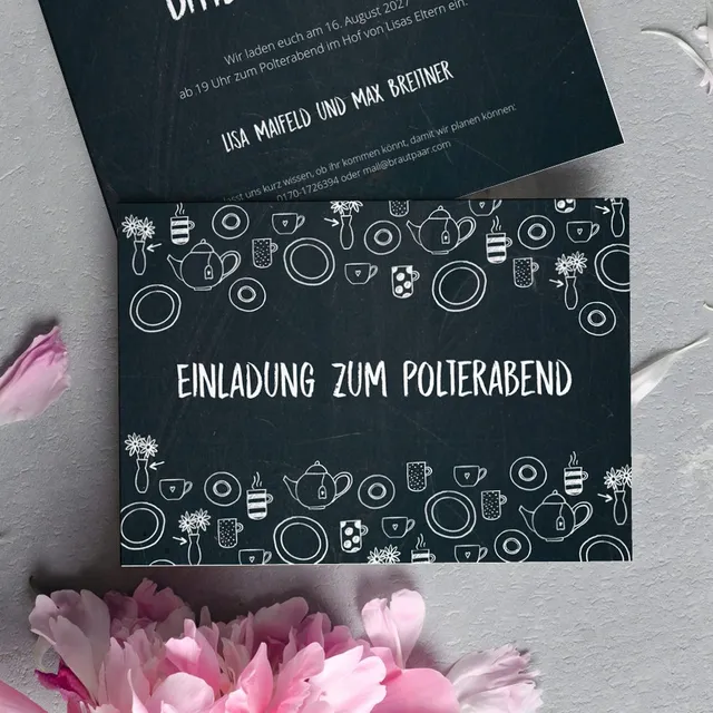 weddingstyle-polterutensilien-polterabend-einladungskarte-a6 image 1