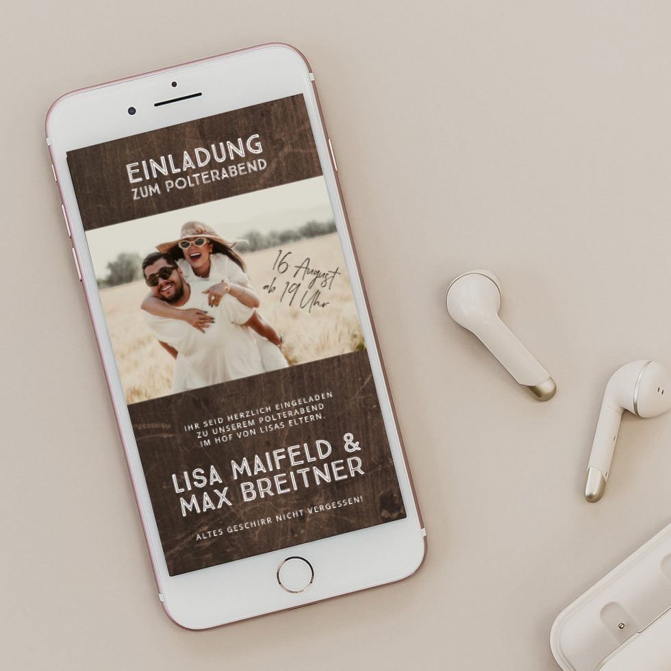 weddingstyle-hochzeitskarten-boho-polterabend-einladung-whatsapp-digital image 1