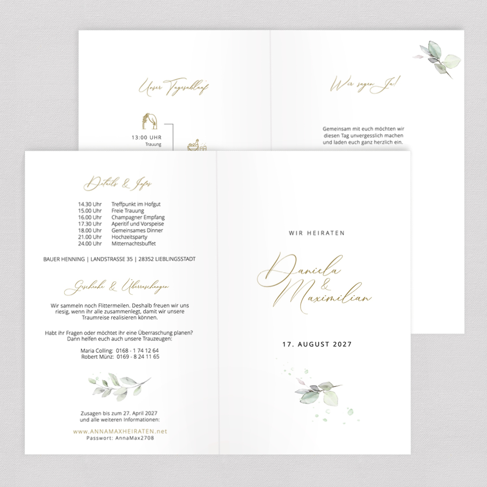 weddingstyle-hochzeitskarten-eukalyptus-klappkarte-b6-einladung image 2