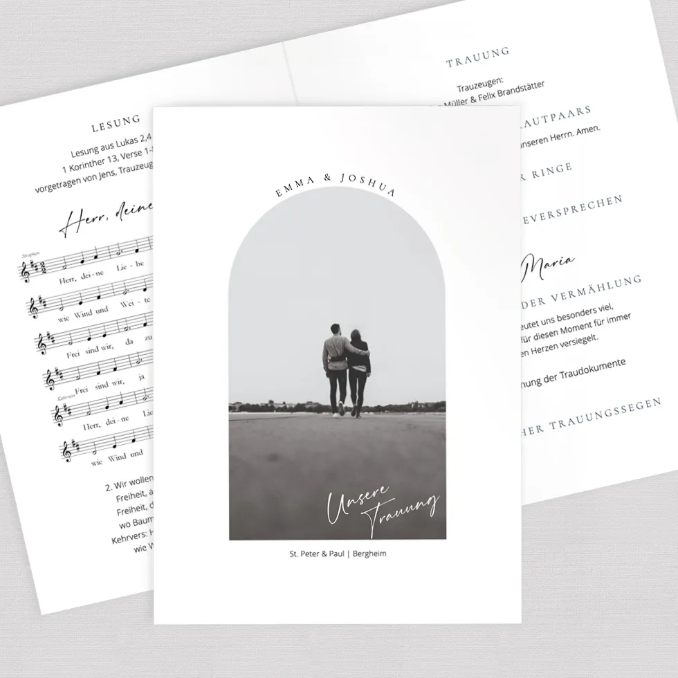 weddingstyle-venice-kirchenheft-hochzeit-personalisiert-a5 image 1