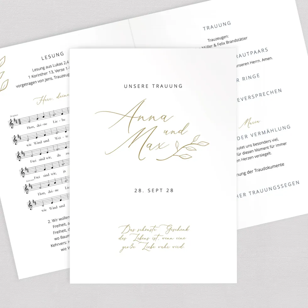 weddingstyle-trauung-kirchenheft-romance-din-a5-gedruckt-oder-pdf image 1