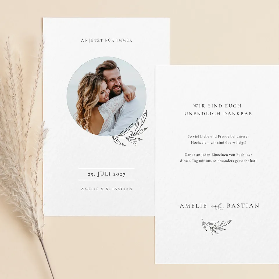 weddingstyle-fine-art-zweig-dankeskarte-hochzeit-naturkarton image 1