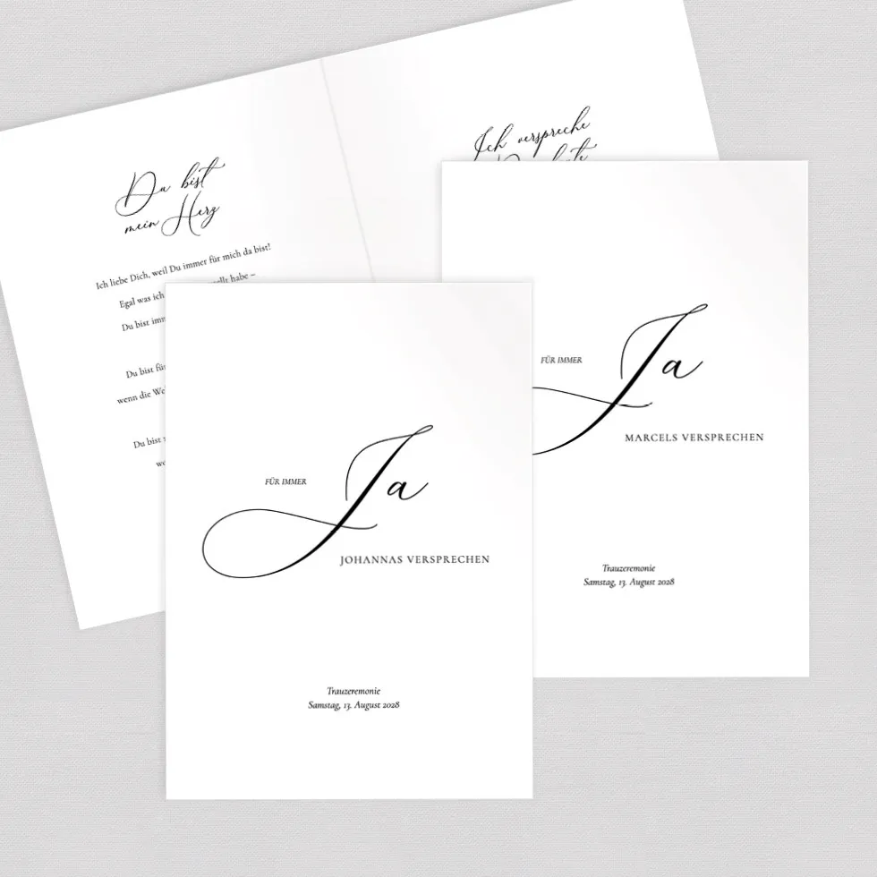 weddingstyle-trauung-kalligraphie-eheversprechen-hefte-2er-set image 1