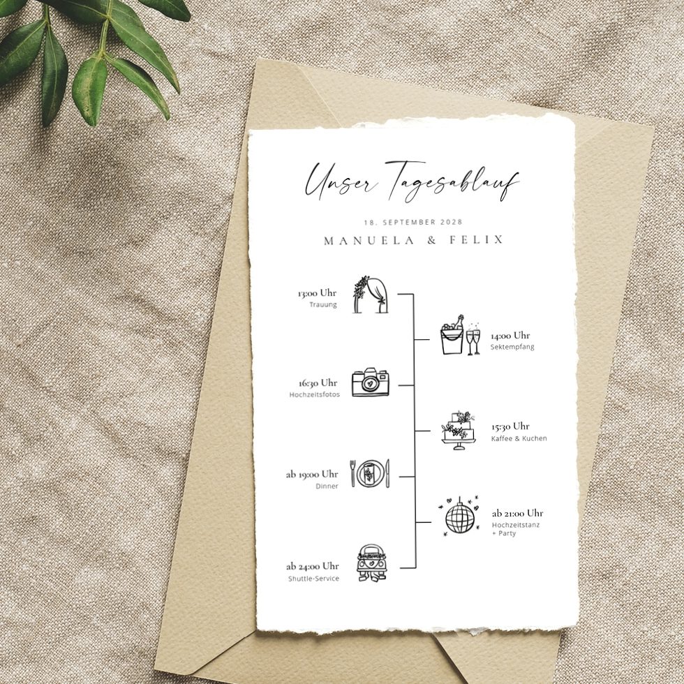 weddingstyle-feier-tagesablauf-karten-elegant-programmkarte image 1
