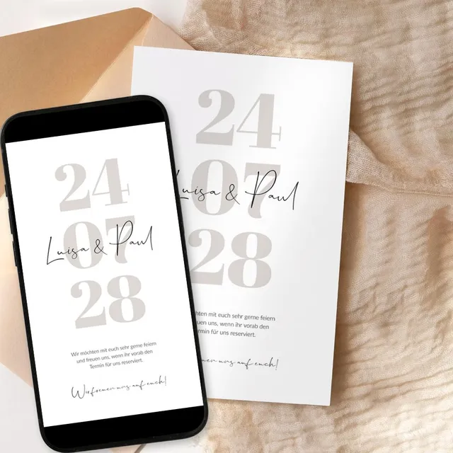 weddingstyle-bold-letters-digitales-save-the-date-whatsapp-karte image 1