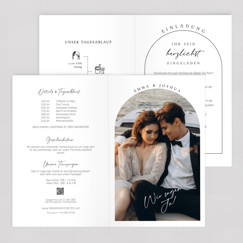 weddingstyle-venice-hochzeitseinladung-klappkarte-b6-personalisiert image 2