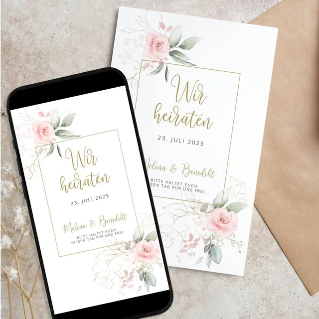 weddingstyle-hochzeitskarten-modern-rose-save-the-date-digital image 1