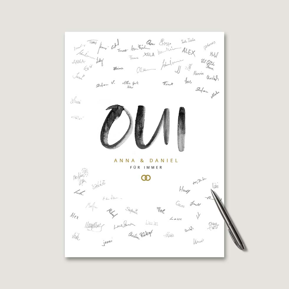 weddingstyle-feier-oui-g-stebuch-bild-personalisiert-mit-unterschriften image 2